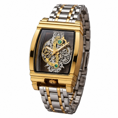 Gold Skeleton Men Watch