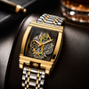 Gold Skeleton Men Watch